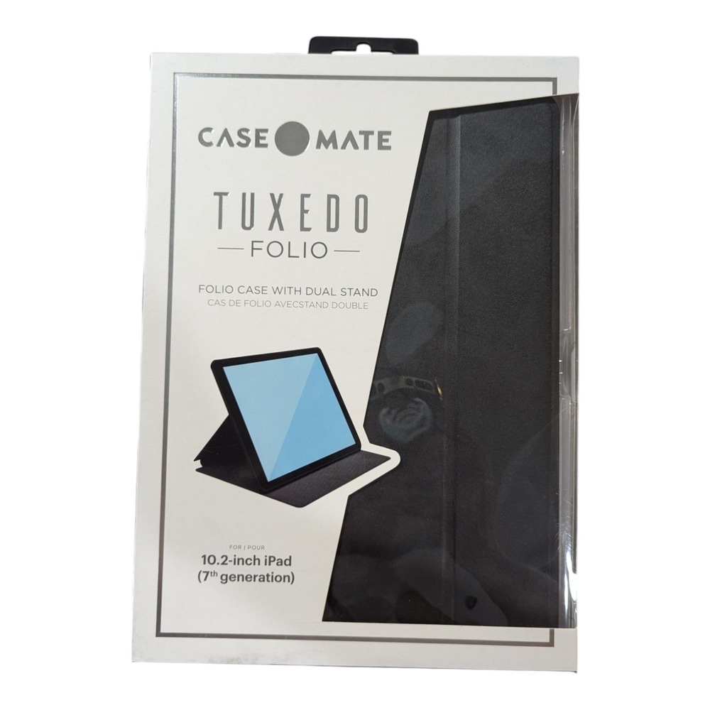 O3. Case-Mate Tuxedo Folio -‎ 10.2-inch iPad (8th/7th Generation) Black